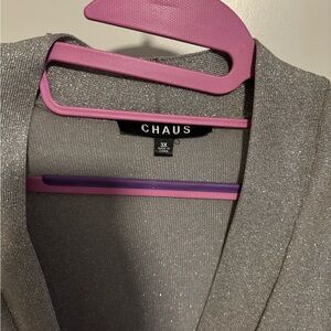 Chaus Shimmering Gray Sweater